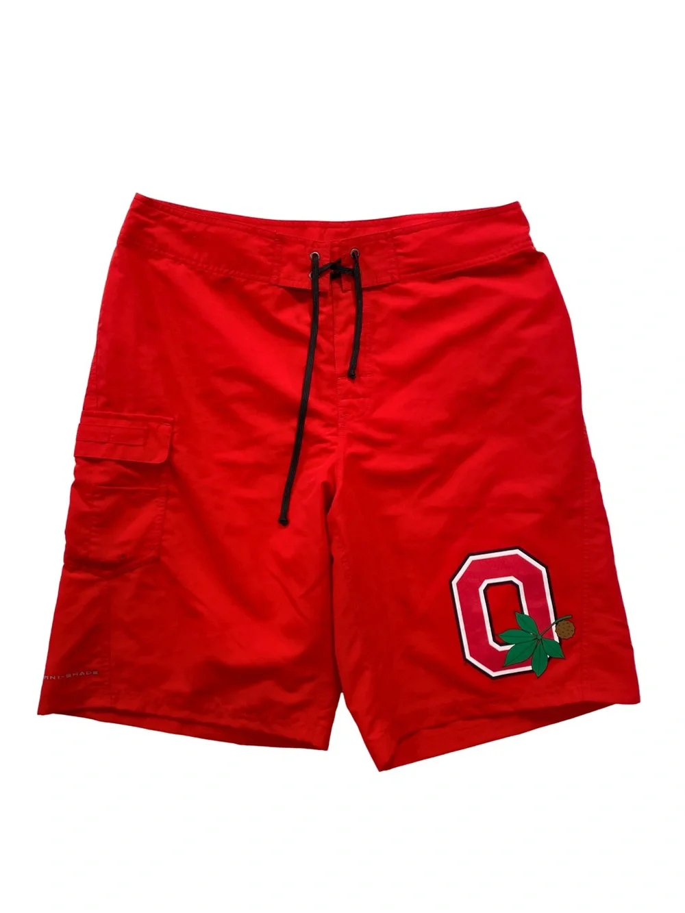 NWT Columbia Ohio State Buckeyes Board Shorts Men’s M Red Swim Trunks UPF 30